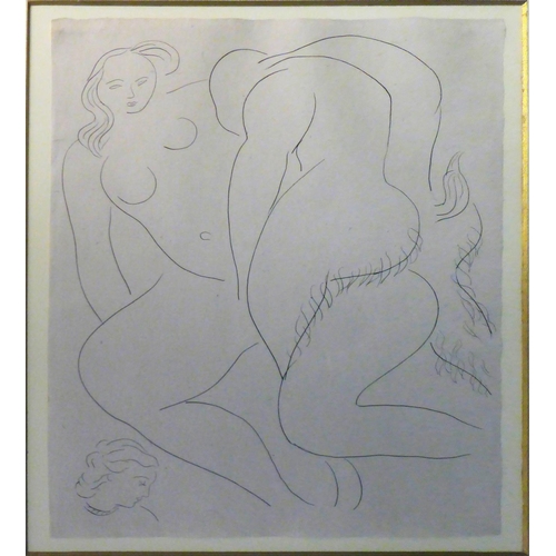 114 - HENRI MATISSE (French, 1869-1954) 'Femme et Satyr', 1932, etching, a very rare proof from the editio... 