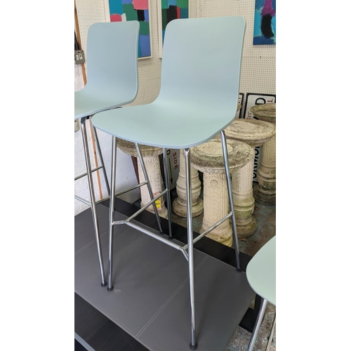 552 - VITRA HAL BAR STOOLS, a set of three, by Jasper Morrison, 115cm H. (3)