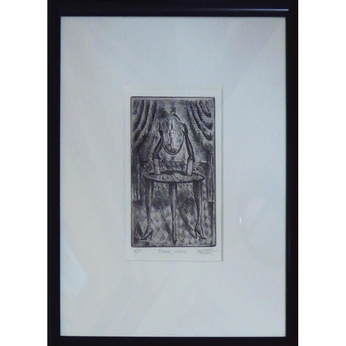 61 - ELIZABETH TAGGART (Irish, b.1943) 'Mirror, Mirror', etching and aquatint, signed, titled and A/P in ... 
