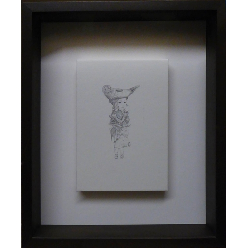 71 - ERI ITOI (Japanese, Edinburgh School of Art graduate) 'Arara', 2007, pencil on paper, signed, 17cm x... 
