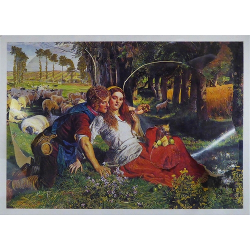 73 - RUTH CLAXTON (Contemporary British) 'The Hireling Shepherd', 2006, found postcard with cut outs, 27.... 