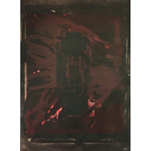 83 - ANTONI TAPIES (Spanish, 1923-2012) 'Symetrique Noir', 1984, etching, resin and carborundum in colour... 