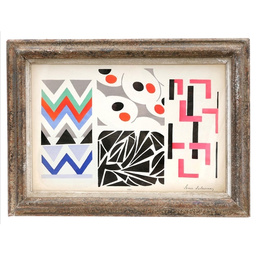 97 - SONIA DELAUNAY (Ukrainian-born French, 1885 – 1979), colour pochoir, signed in the plate, 1924, suit... 