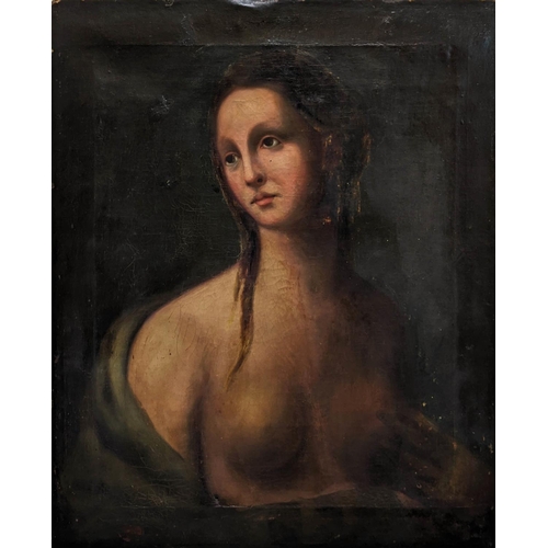 54 - 18TH/19TH CENTURY ITALIAN SCHOOL, 'Portrait of a lady', oil on canvas, 62cm x 51cm, framed.