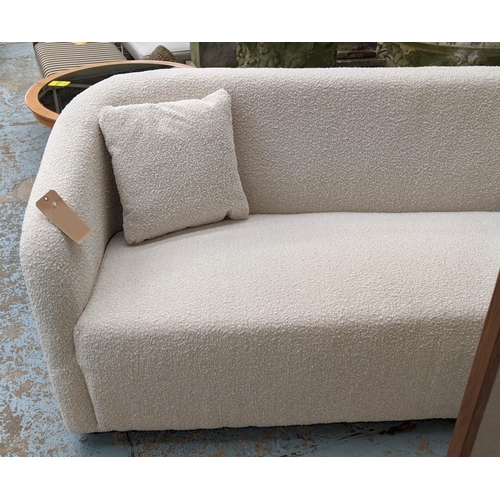 548 - SOFA, 1960s Danish style, white fabric upholstery.