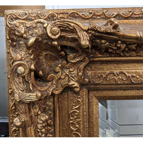 600 - MIRROR, 100cm W x 130cm H, with a gilt frame and bevelled plate.