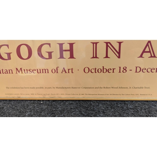 599 - EXHIBITION POSTER, 62cm W x 94cm H, Van Gogh in Arles 1984 Metropolitan Museum of Art, framed.