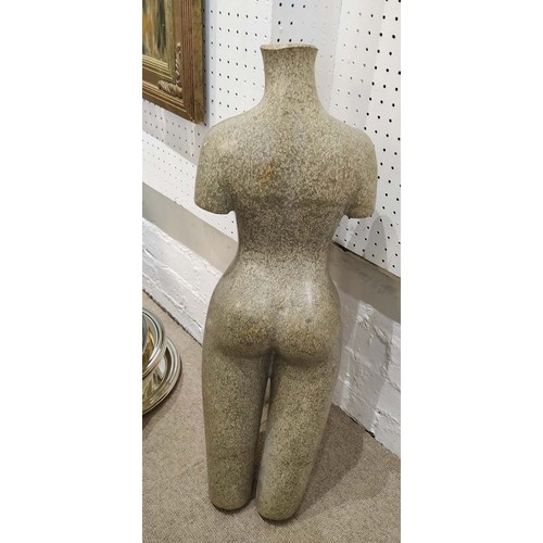 33 - SHONA FEMALE NUDE SCULPTURE, 67cm H x 25cm W x 15 cm D.