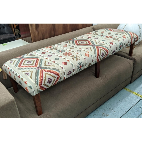 608 - GP & J BAKER FOOTSTOOL, 57cm x 35cm H x 162cm,  upholstered.