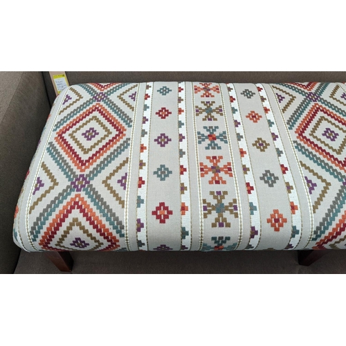 608 - GP & J BAKER FOOTSTOOL, 57cm x 35cm H x 162cm,  upholstered.