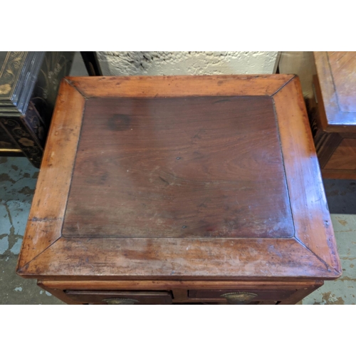 245 - CHINESE SIDE CABINET, 52cm x 44cm x 72cm H, 19th century rosewood and firwood with two drawers above... 