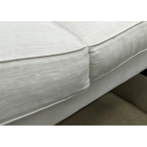 550 - SOFA, 187cm W x 93cm D, oatmeal fabric upholstery.