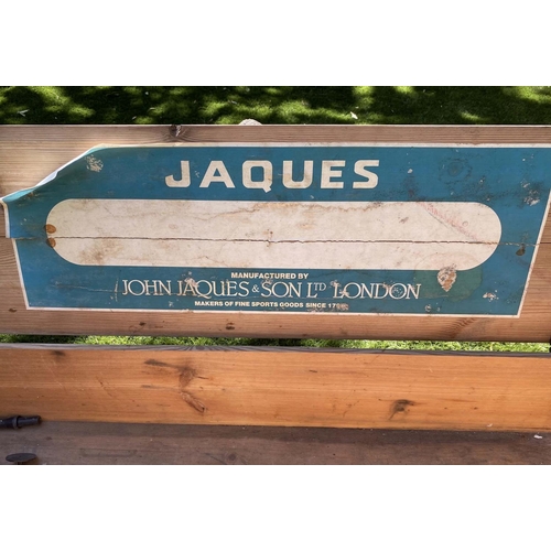 589 - 'JACQUES' CROQUET SET, a boxed set by 'John Jacques and Son Ltd London', 19cm H x 110cm W x 27cm D.