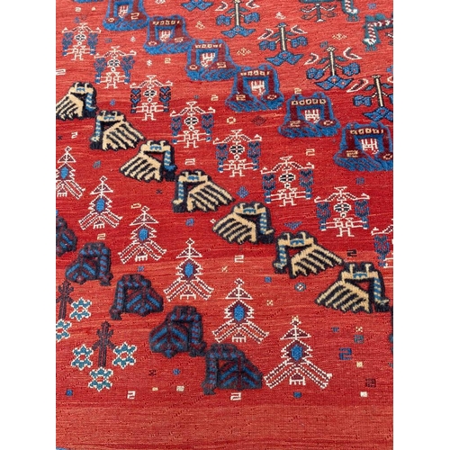 87 - FINE PERSIAN GABBEH CARPET, 301cm x 217cm.