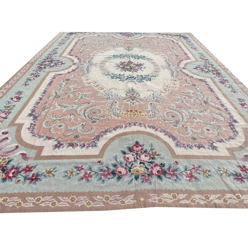 88 - FINE AUBUSSON NEEDLEPOINT CARPET, 420cm x 294cm.