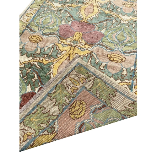 97 - C.F.A. VOYSEY DESIGN RUG, 224cm x 152cm, Arts and Crafts inspired.