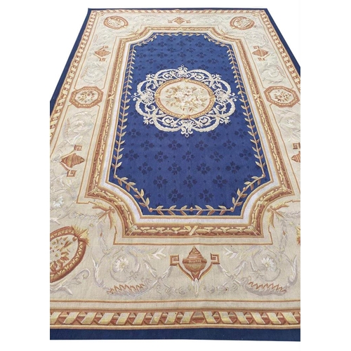 100 - FINE AUBUSSON SAVONNERIE DESIGN CARPET, 280cm x 180cm.