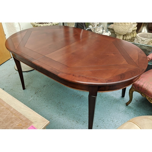 552 - DINING TABLE, 181cm L x 111cm D, unextended with an extra leaf, Continental style.