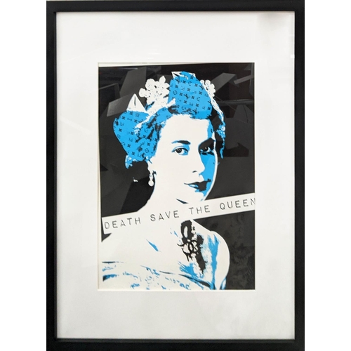 52 - DEATH NYC (American, b.1979) 'Death Save the Queen', screenprint in colours, signed, dated and numbe... 