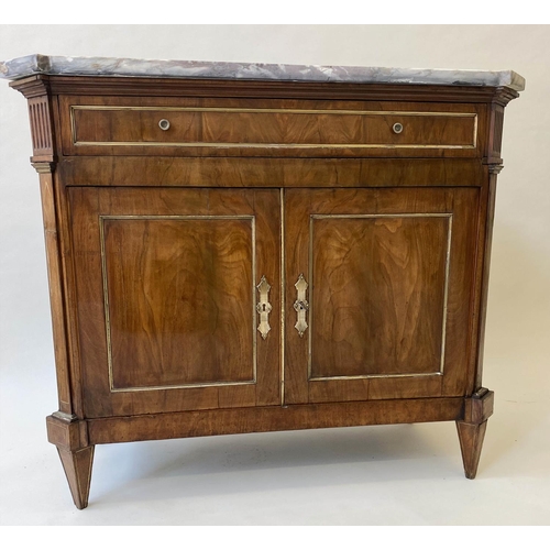 149 - SIDE CABINET, early 19th century Dutch figured walnut and gilt metal inlaid with breche violette mar... 