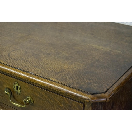 338 - CHEST, 98cm H x 110cm W x 51cm D, George III oak, with five drawers.