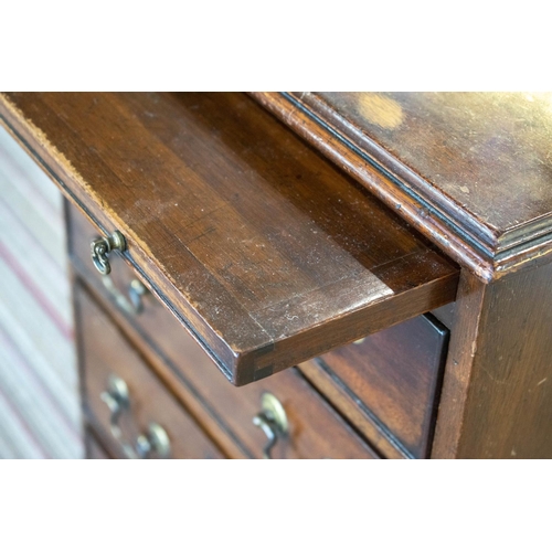 324 - BEDSIDE CHESTS, 71cm H x 46cm x 35cm, a pair, early 20th century George III style mahogany with brus... 