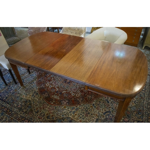 322 - DINING TABLE, 76cm H x 107cm x 122cm L, 208cm extended, Edwardian mahogany and banded circa 1900 wit... 