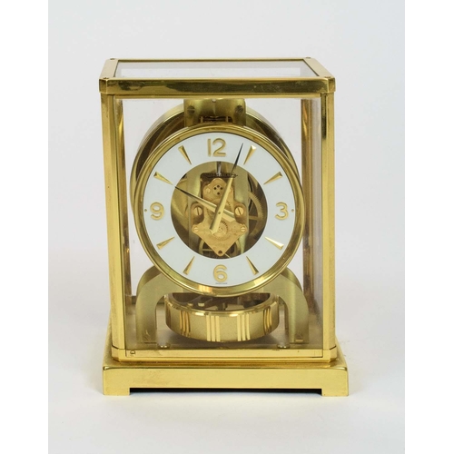 28 - ATMOS CLOCK, mid 20th century, Jaeger Lecoultre, pendulum perpetual movement, in rectangular brass a... 