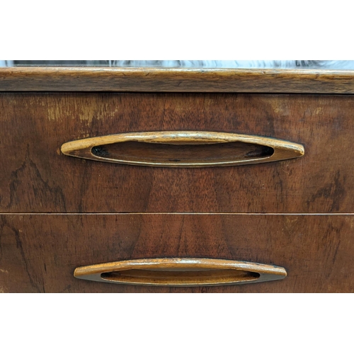 536 - SECRETAIRE, 78cm x 62cm x 82cm, vintage mid 20th century, with pull out and rise up mechanism.