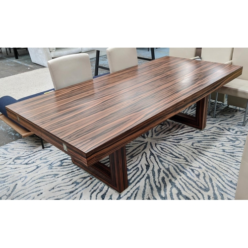 351 - LINLEY LIZARD COLLECTION DINING TABLE by David Linley, 230cm x 110cm x 73cm, with a drawer at either... 