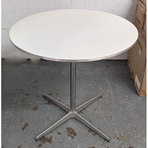 364 - FRITZ HANSEN A622 CAFE TABLE, by Arne Jacobsen, 70cm x 75cm.