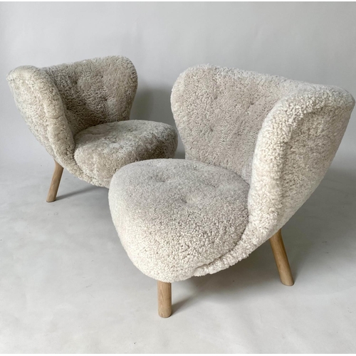 374 - ATTRIBUTED TO VIGGO BOESEN LITTLE PETRA LOUNGE CHAIRS, a pair, Danish by Viggo Boesen, 65cm W. (2)