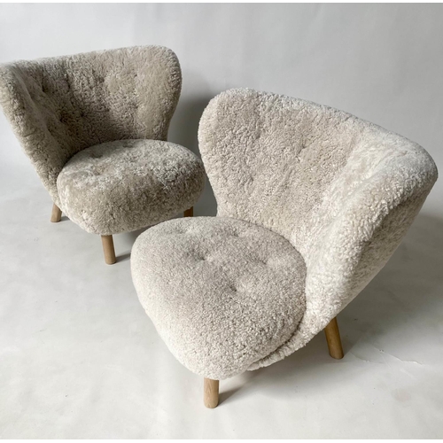 374 - ATTRIBUTED TO VIGGO BOESEN LITTLE PETRA LOUNGE CHAIRS, a pair, Danish by Viggo Boesen, 65cm W. (2)