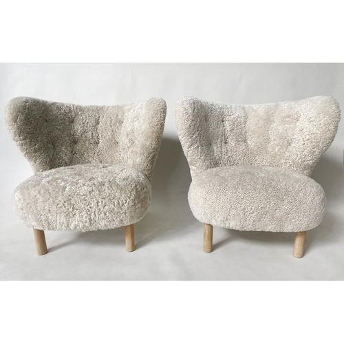 374 - ATTRIBUTED TO VIGGO BOESEN LITTLE PETRA LOUNGE CHAIRS, a pair, Danish by Viggo Boesen, 65cm W. (2)