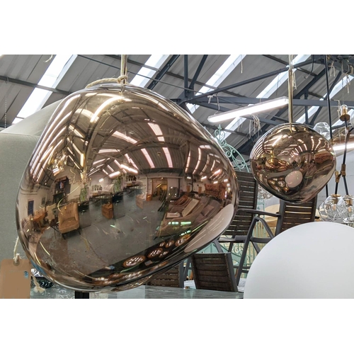 382 - TOM DIXON MELT CEILING PENDANT LAMPS, a set of two by Tom Dixon, one approx 50cm H, the other approx... 