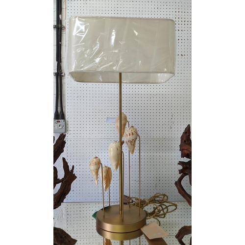 388 - ISABELLE BIZARD MELO DIADEMA SHELL TABLE LAMP, with shade, 69cm H.