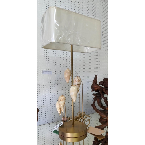 388 - ISABELLE BIZARD MELO DIADEMA SHELL TABLE LAMP, with shade, 69cm H.