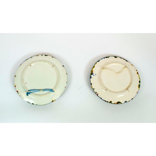 46 - MAJOLICA 'Palissy' style 'crab' and 'lobster' plates, possibly Jose Francisco de Sousa 25.5cm.