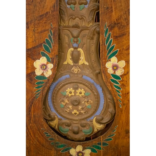 172 - LONGCASE CLOCK, French 19th century by 'Stervinov-Daoulas', painted pine with brass and enameled fac... 