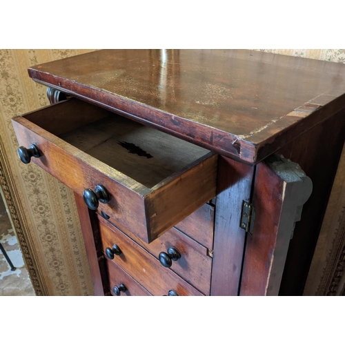 244 - WELLINGTON CHEST, Victorian mahogany, with seven drawers, 52cm x 34cm x 105cm H.