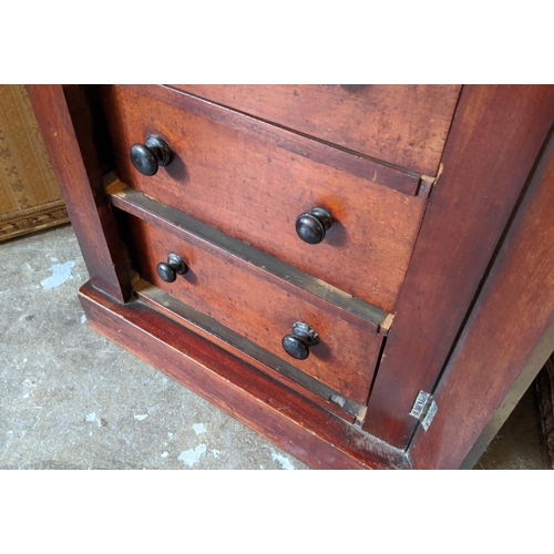 244 - WELLINGTON CHEST, Victorian mahogany, with seven drawers, 52cm x 34cm x 105cm H.