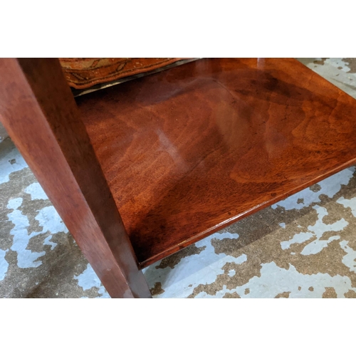 239 - LAMP TABLES, a pair, Georgian style mahogany, and another similar table, 54cm H x 50cm x 42cm. (3)