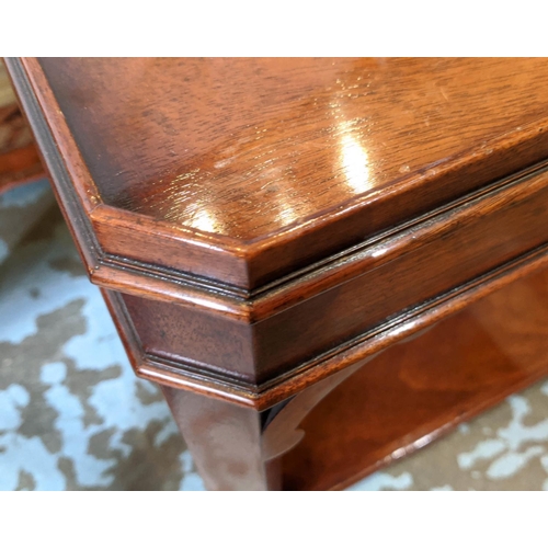 239 - LAMP TABLES, a pair, Georgian style mahogany, and another similar table, 54cm H x 50cm x 42cm. (3)