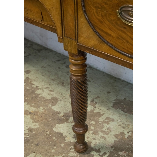 236 - SIDEBOARD, Regency mahogany, circa 1810, with sliding doors above a further door, two middle drawers... 