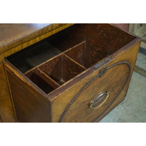 236 - SIDEBOARD, Regency mahogany, circa 1810, with sliding doors above a further door, two middle drawers... 