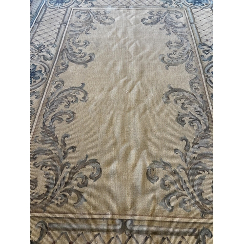 108 - AUBUSSON DESIGN CARPET, savonnerie painted design, 398cm x 300cm.