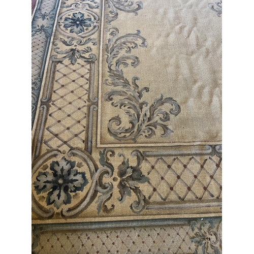 108 - AUBUSSON DESIGN CARPET, savonnerie painted design, 398cm x 300cm.