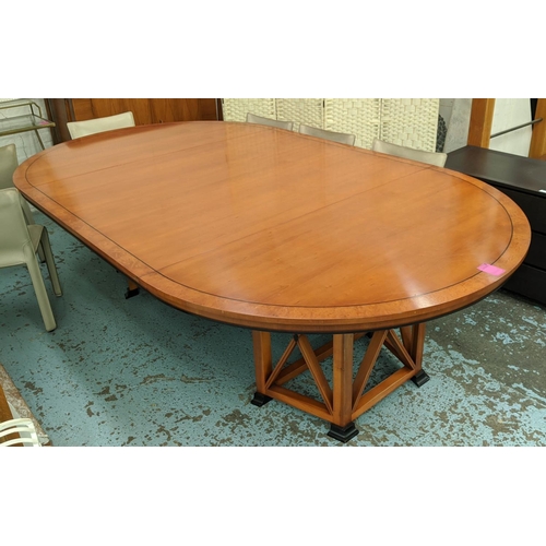 416 - BEVAN FUNNELL EXTENDABLE DINING TABLE, 78cm x 160cm x 280cm, at largest, including one leaf.