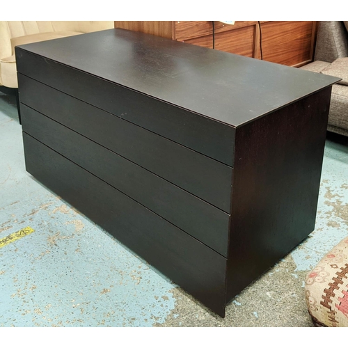 459 - CHEST OF DRAWERS, contemporary design, four graduated drawers, 121cm x 53cm x 70cm.