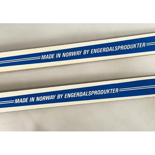 187 - SKIS, a set of three pairs, 1960s Norwegian cross country traditional plywood construction, each wit... 